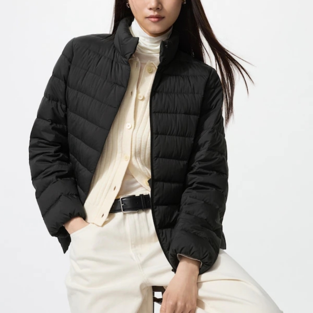 Uniqlo Black Ultra Light Down Puffer Jacket Size Large - Flawed Gem